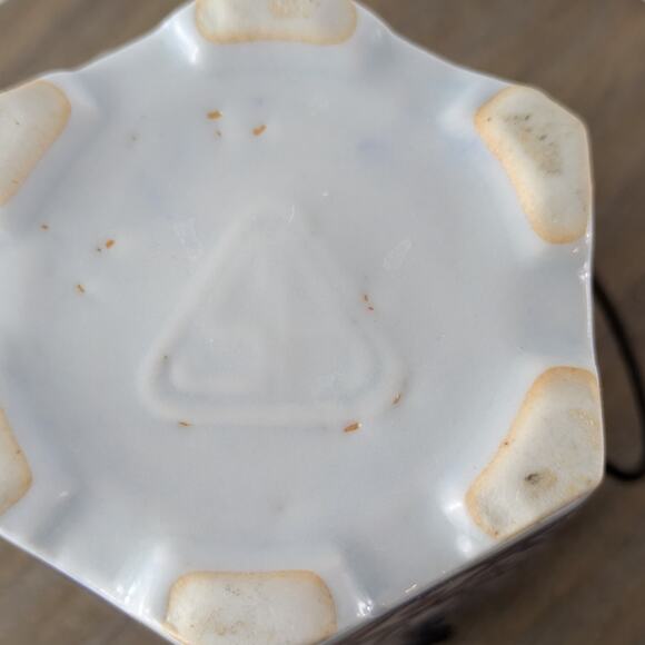 Miniature Chinese Tea Pot Vintage Soy Sauce Vinegar Container Chinoiserie Cobalt - Picture 10 of 10